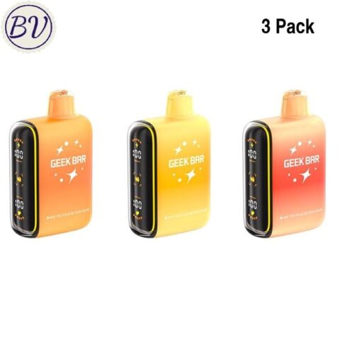 3 Pack Geek Bar Pulse 15K Puffs Disposable Vape Wholesale 15000