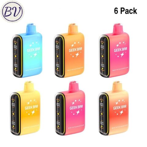 6 Pack Geek Bar Pulse 15000 Puffs Disposable Vape 15K Wholesale